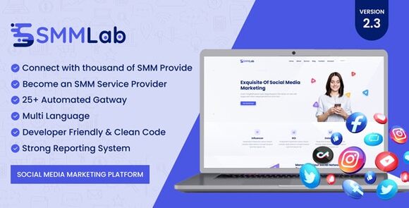 SMMLab Social Media Marketing SMM Platform Nulled Script