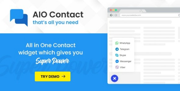 AIO Contact All in One Contact Widget Support Button