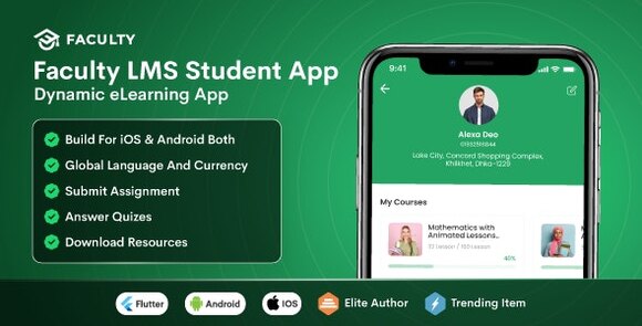 Faculty LMS Mobile App eLearning Management System Flutter App