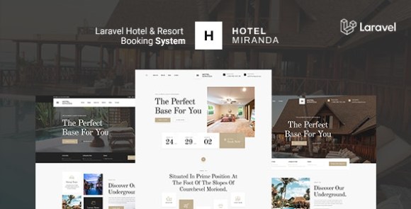 Miranda Laravel Hotel and Resort Multilingual Booking System Nulled