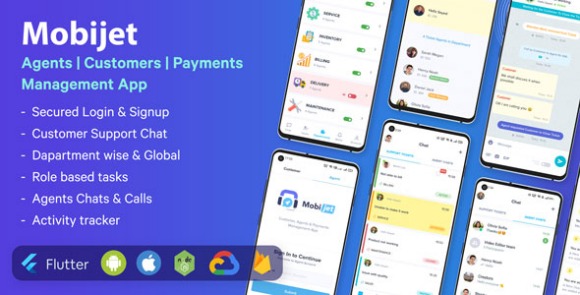 Mobijet Agents Customers and Payments Management Android and iOS Flutter App