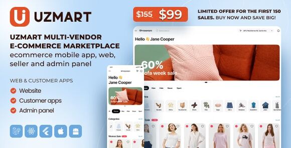 UzMart Multi-Vendor Ecommerce Marketplace Mobile App