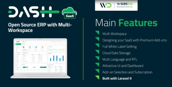 WorkDo Dash SaaS Open Source ERP with Multi-Workspace Nulled Script