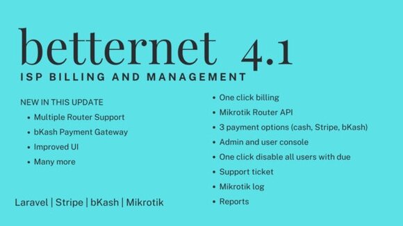 Betternet ISP Billing with Mikrotik API