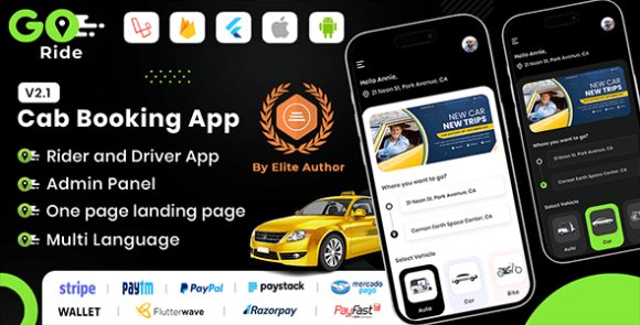 GORIDE InDriver Clone Flutter Complete Taxi Booking Solution App Source