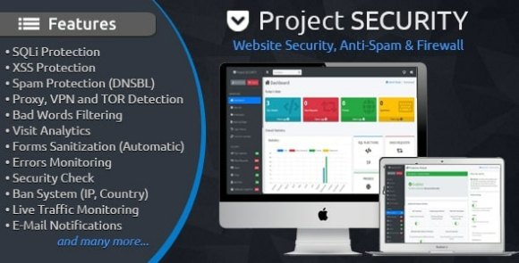 Project SECURITY Website Security Anti-Spam and Firewall Nulled Script