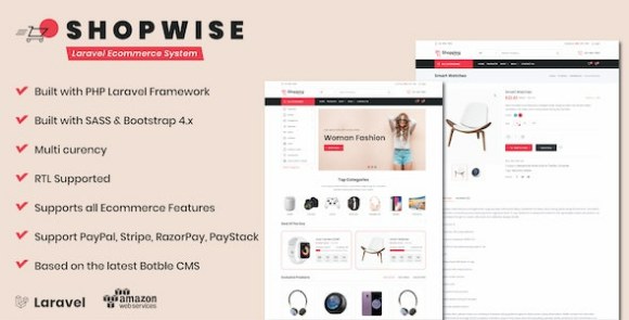 Shopwise Laravel Ecommerce Multilingual System Nulled