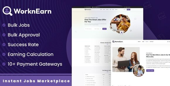 WorknEarn Instant Jobs Marketplace Script