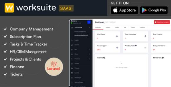 Worksuite SaaS Project Management System Nulled Script