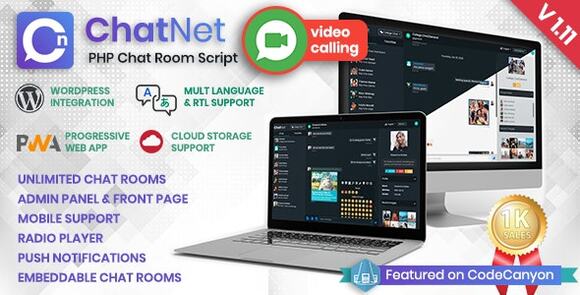 ChatNet PHP Chat Room and Private Chat Script