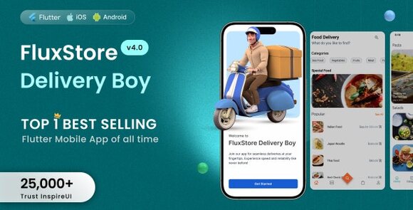 FluxStore Delivery Boy Flutter App for WooCommerce