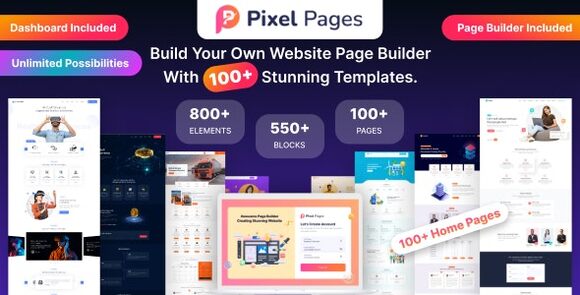 PixelPages SaaS Application Website Builder for HTML Template