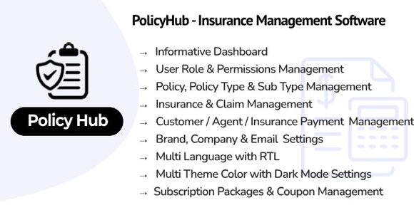 PolicyHub Insurance Management Software