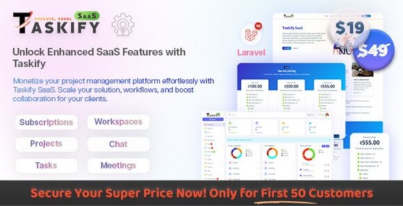 Taskify SaaS Project Management System in Laravel