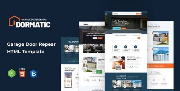 Dormatic Garage Door Repair HTML Template