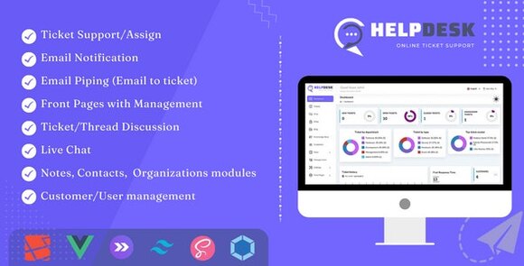 HelpDesk Online Ticketing System with Website Nulled Script