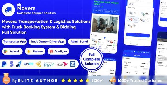 Movers Online Load Truck Booking and Lorry Bid Cargo Logistics Transport Services