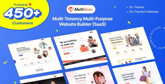 MultiSaas Multi-Tenancy Multipurpose Website Builder SaaS Nulled