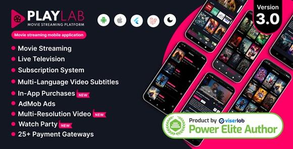 PlayLab on Demand Movie Streaming Mobile Application