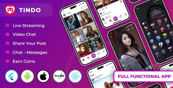 Tindo Live Streaming Tango Clone Video Call Chat Flutter App