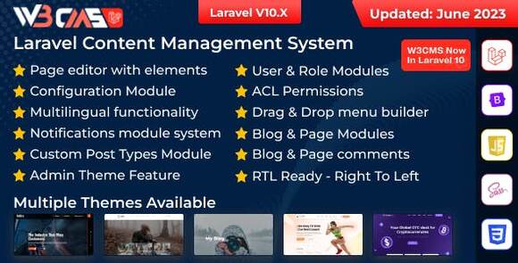 W3CMS-Laravel Content Management System Script