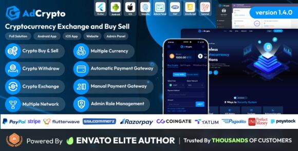 AdCrypto Cryptocurrency Exchange and Buy Sell Script