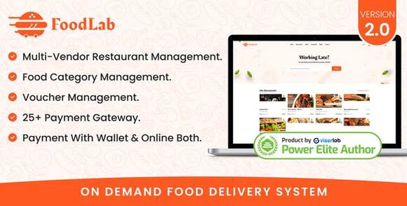 FoodLab On demand Food Delivery System Script