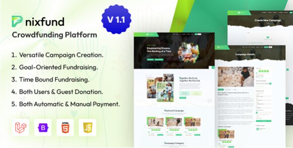 PnixFund Crowdfunding Platform Nulled Script